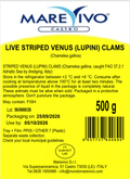 Live Lupini Clams Striped Venus from Italy - 500g image 2
