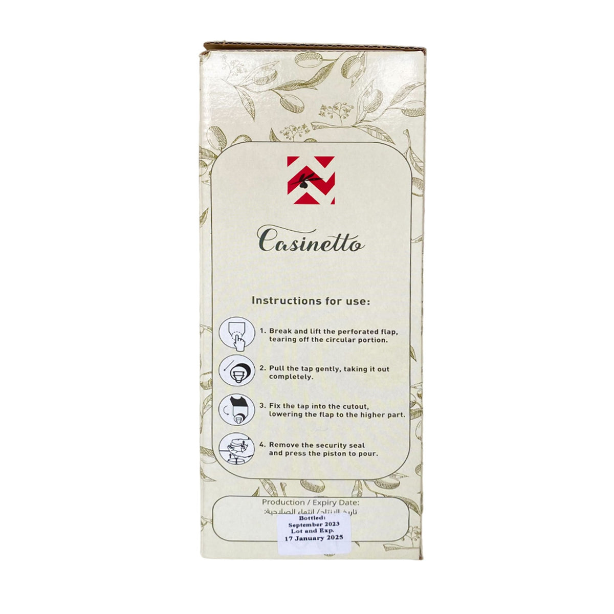 Olive Oil Extra Virgin Casinetto Bag in Box 3L image 3
