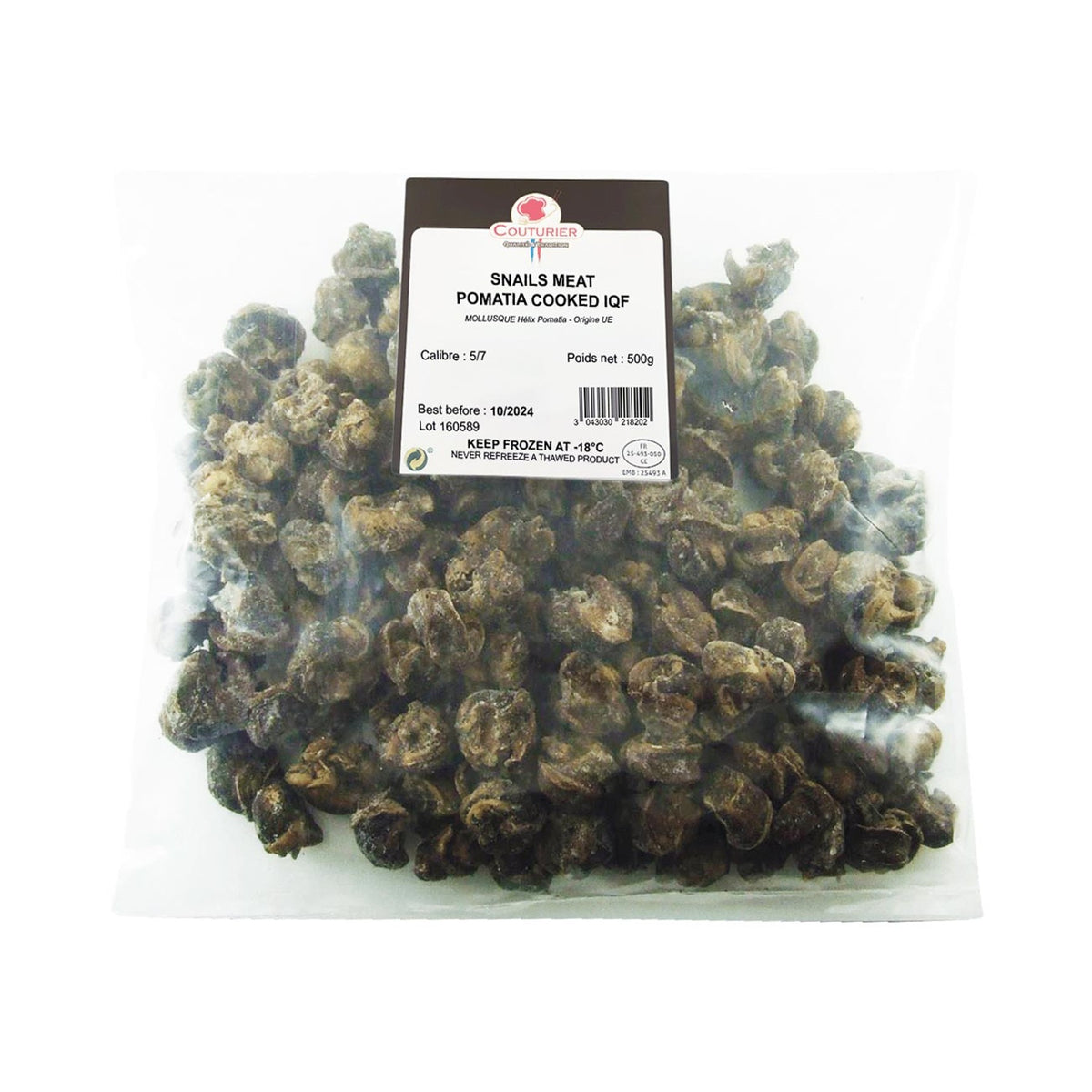 Snail Meat Cooked Frozen 5-7g/pc image 1