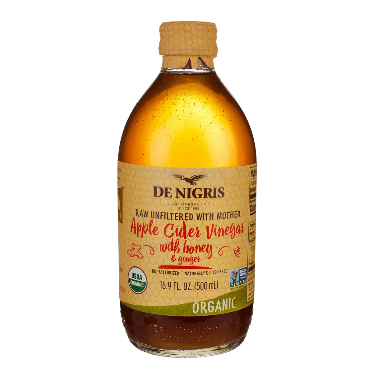Organic Apple Cider Vinegar Honey & Ginger image 1