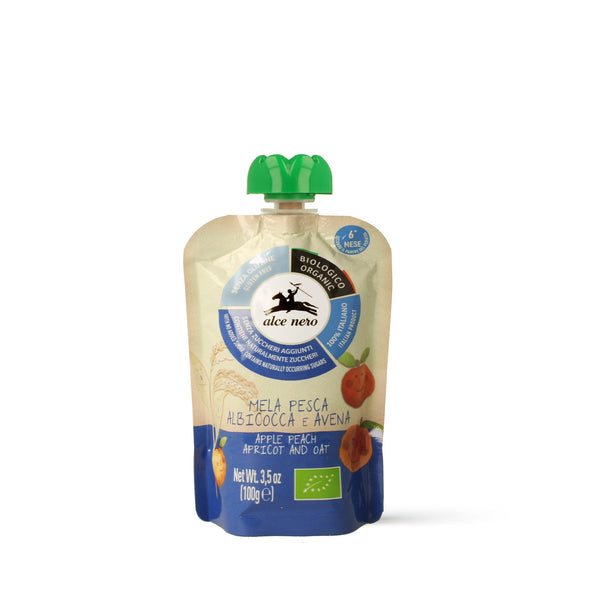 Apple, Peach, Apricot & Oat - Organic Fruit Puree with Oat Flour 100g image 1