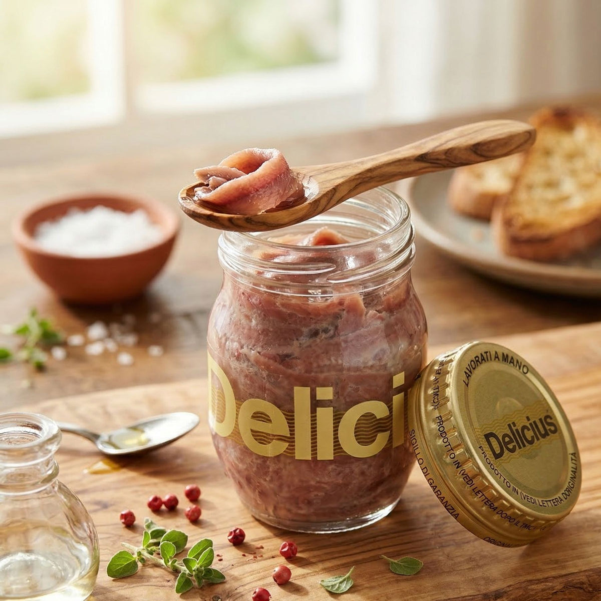 Anchovy Fillets Olive Oil in a Jar image 3