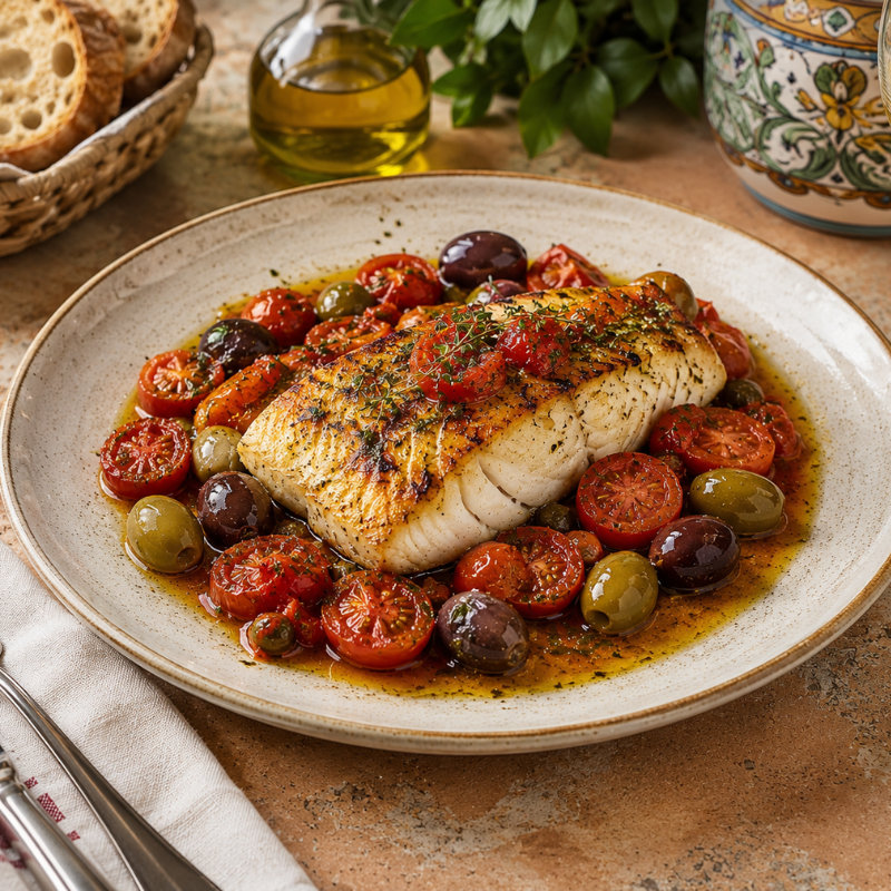 Black Cod with Tomatoes & Olives image 1