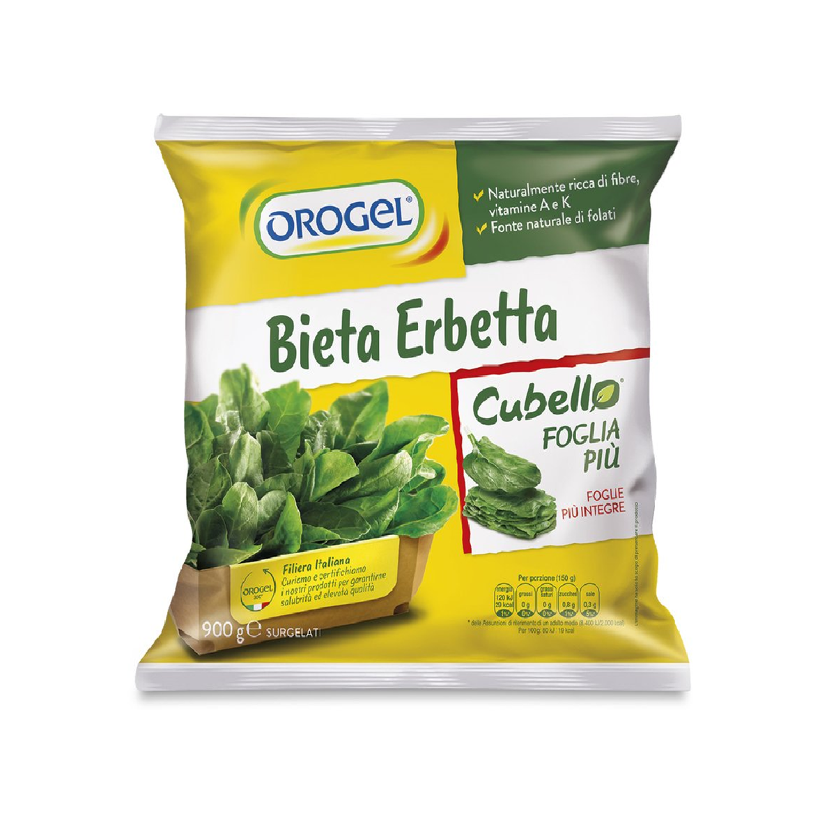 Swiss Chard Cubes Foglia Piu Frozen image 1