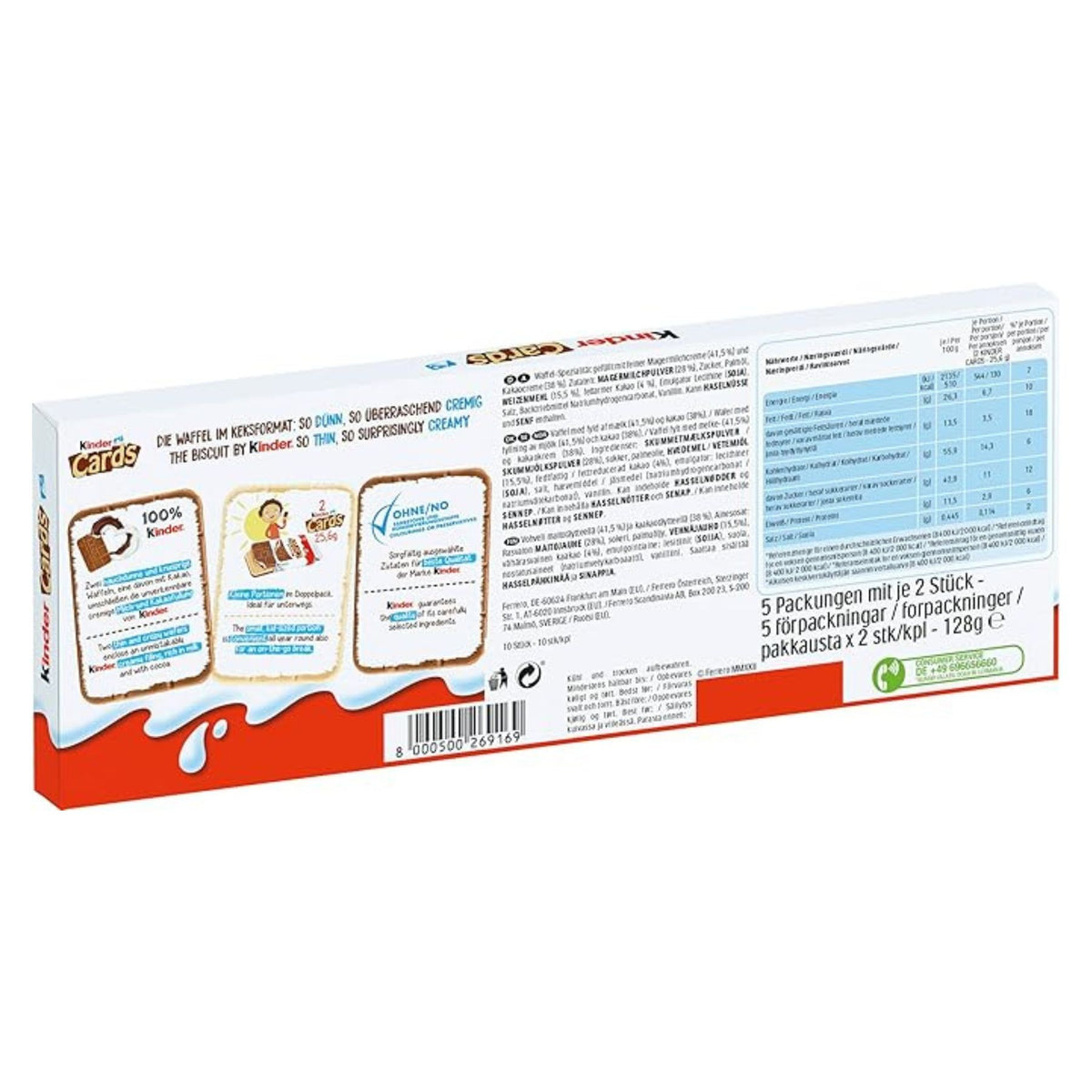 Cards Chocolate Wafer 25.6g x 5pcs image 3