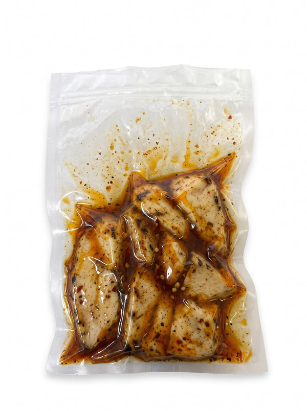Grilled Chicken Breast with Spicy Sauce - Sliced 300g image 1
