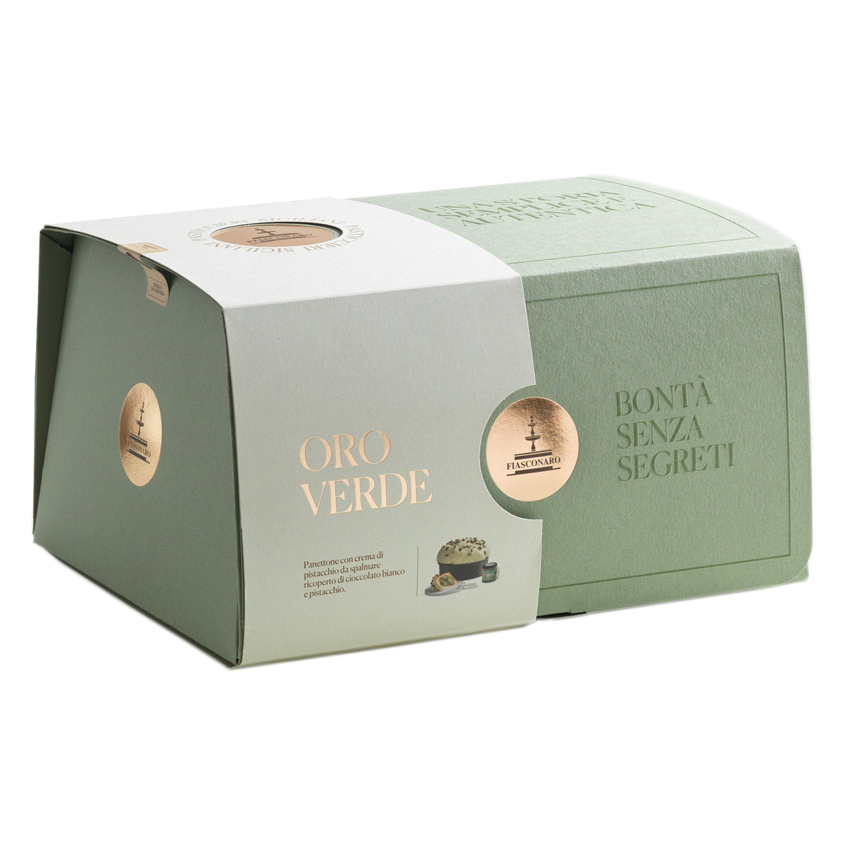 Panettone Oro Verde 820g with Pistachio Cream Spread 180g image 3