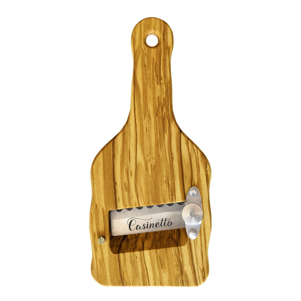 Truffle Slicer Olive Wood Serrated Blade 20 x 9cm image 1
