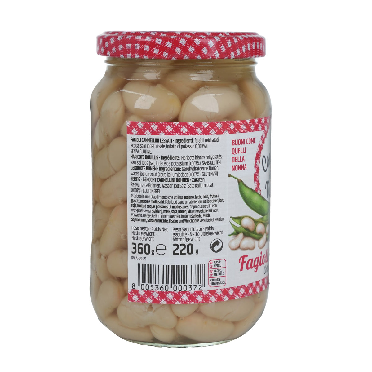 Cooked Cannelini Beans in a Glass Jar image 2