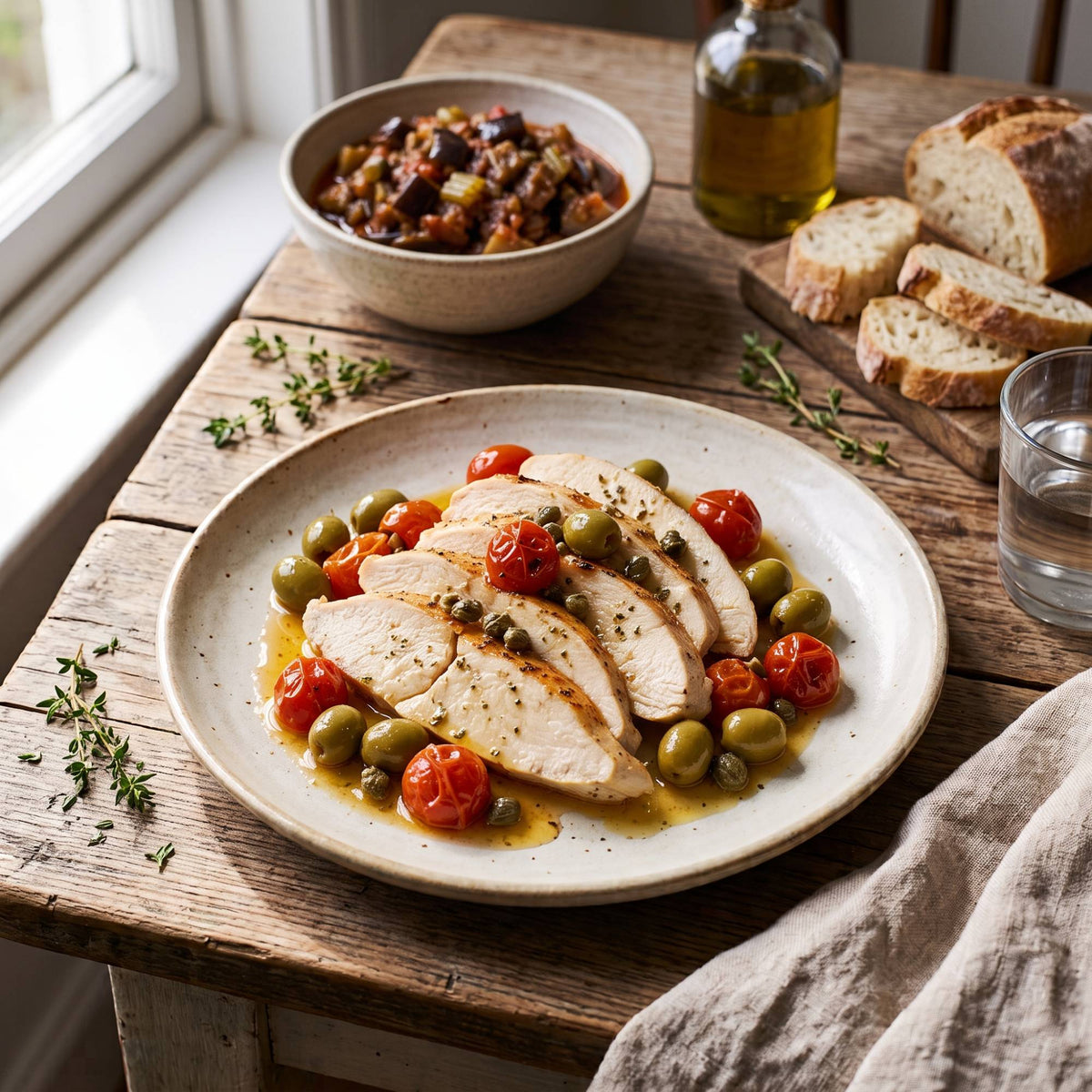 Grilled Chicken Breast with Sicilian Sauce - Sliced 300g image 3