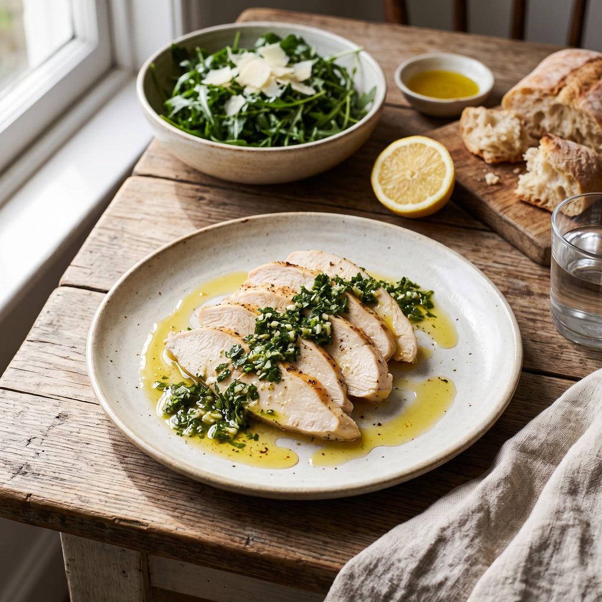 Grilled Chicken Breast with Green Sauce - Sliced 300g image 3