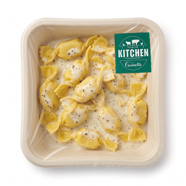 Caramelle Pasta with Stracciatella & Black Truffle - Ready Meal 250g image 1