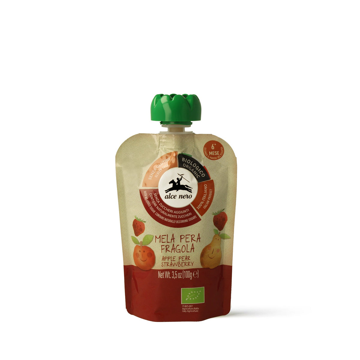 Apple, Pear & Strawberry - Organic Fruit Puree 100g image 1