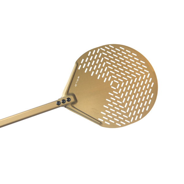Pizza Peel Gold Round Perforated 33cm image 1