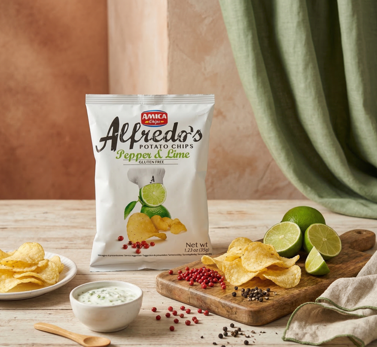 Alfredo's Black Pepper & Lime Chips image 2