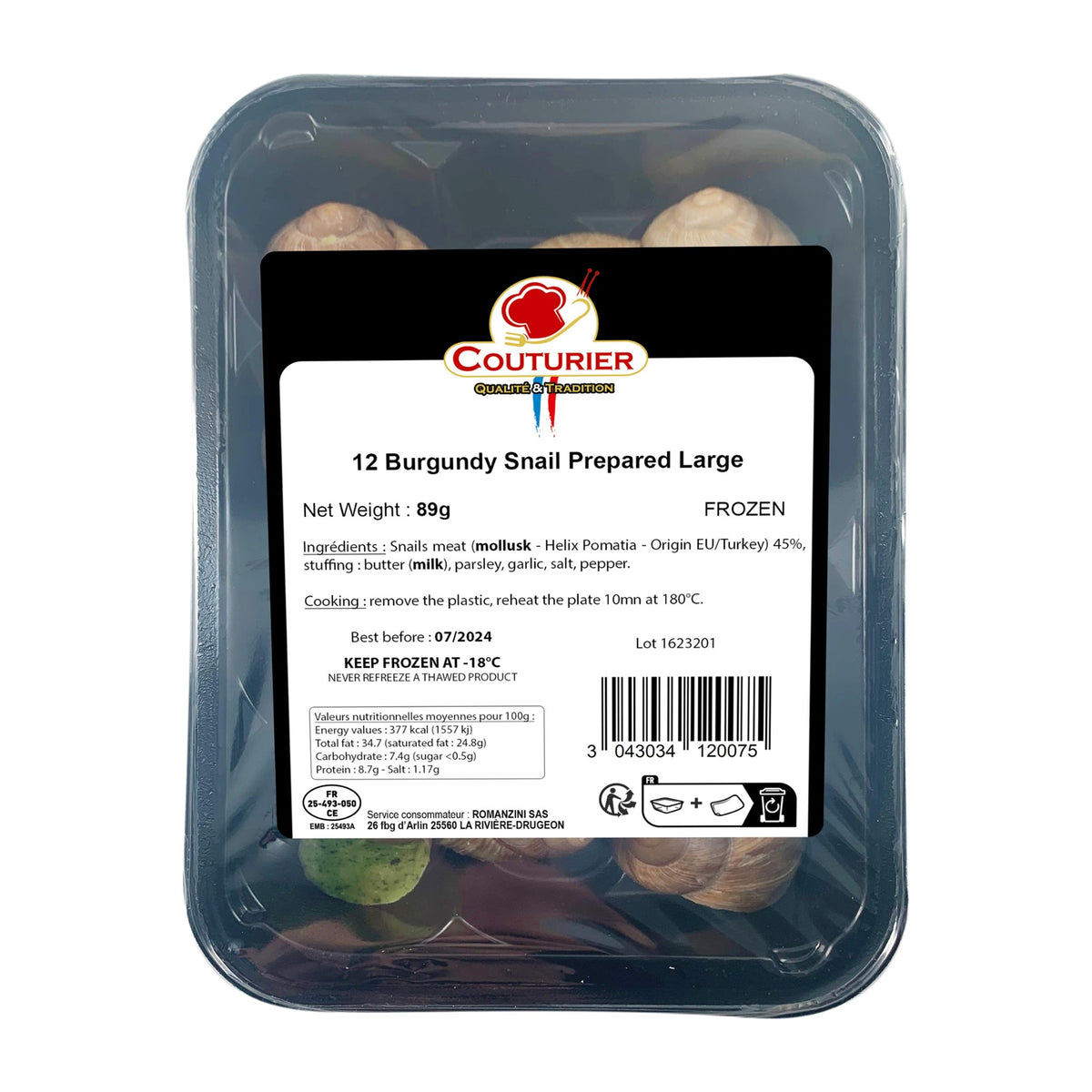Snails Prepared Plate Frozen 12pcs image 1