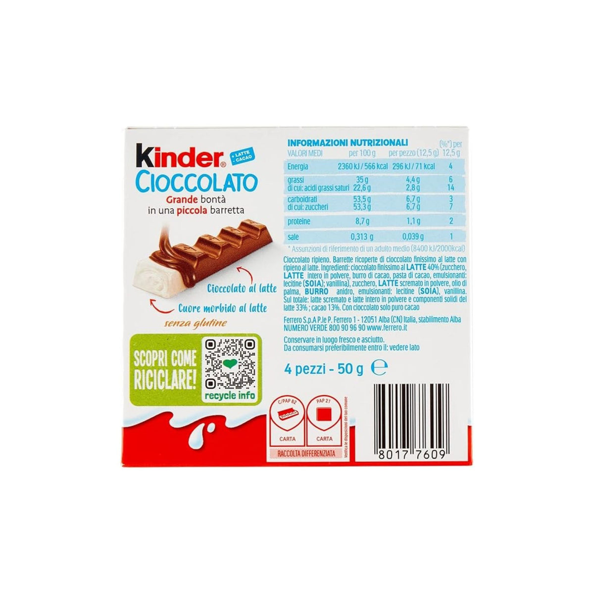 Chocolate 4 Bars 50g image 2