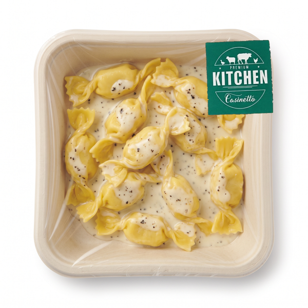 Caramelle Pasta with Stracciatella & Black Truffle - Ready Meal 250g image 1
