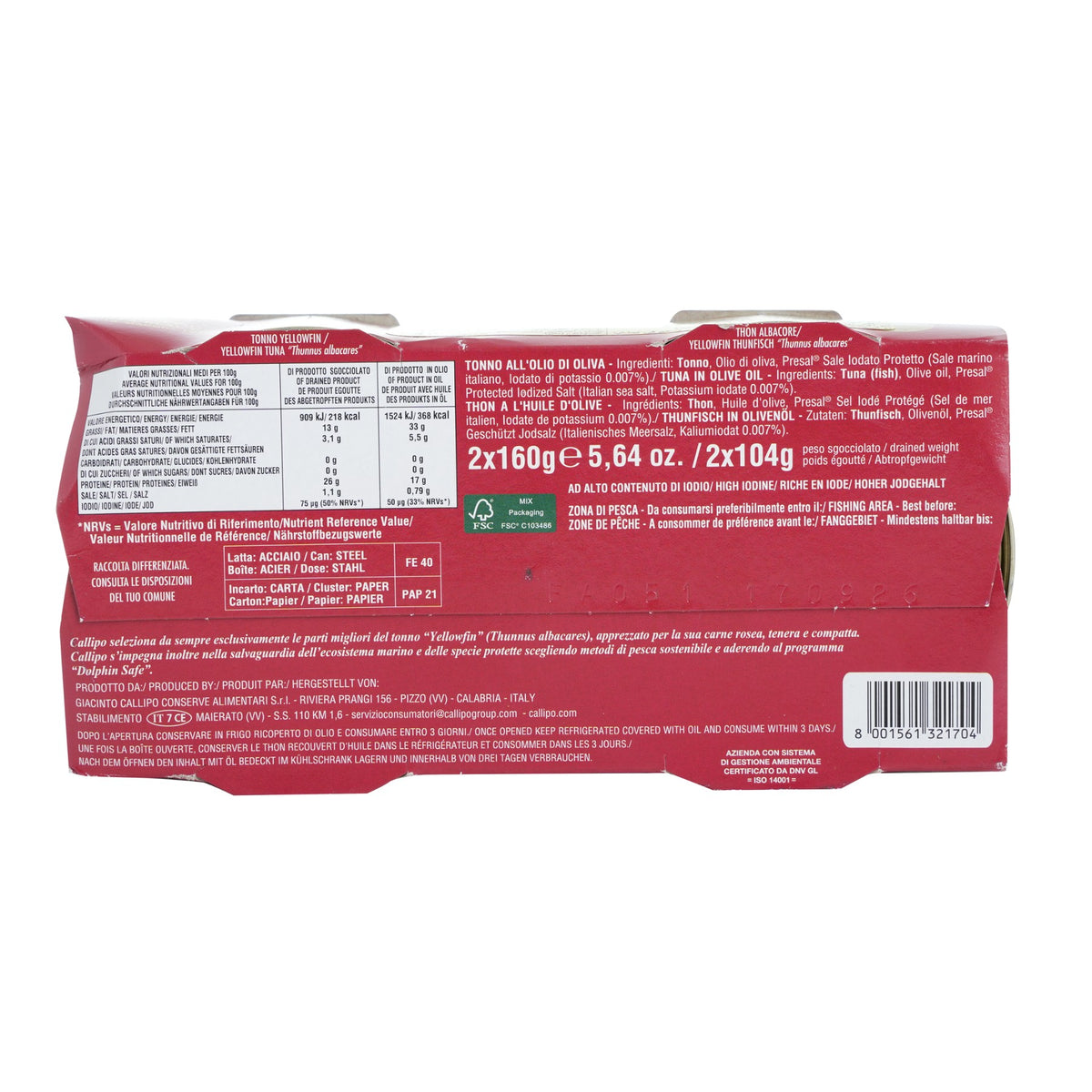 Tuna Yellowfin Olive Oil 160g x 2pcs image 3