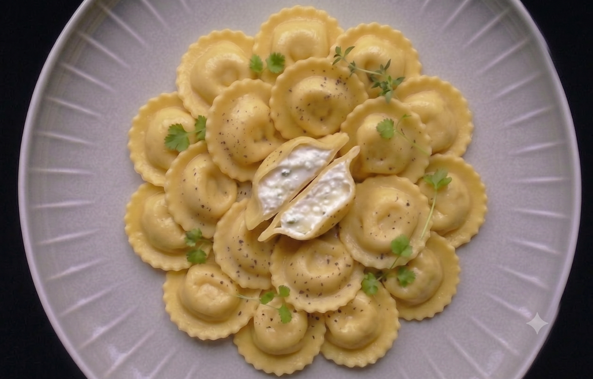 Round Ravioli with Ricotta and Burrata 500g image 1
