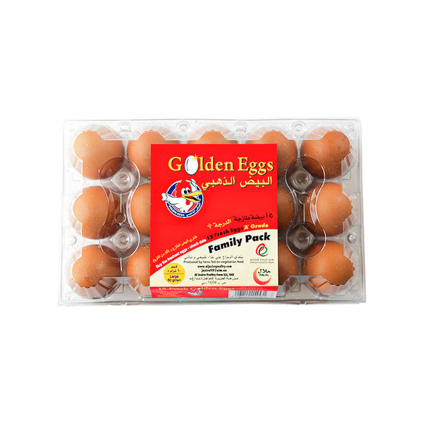 Golden Eggs - Fresh Brown Eggs Family Pack 15pcs image 1