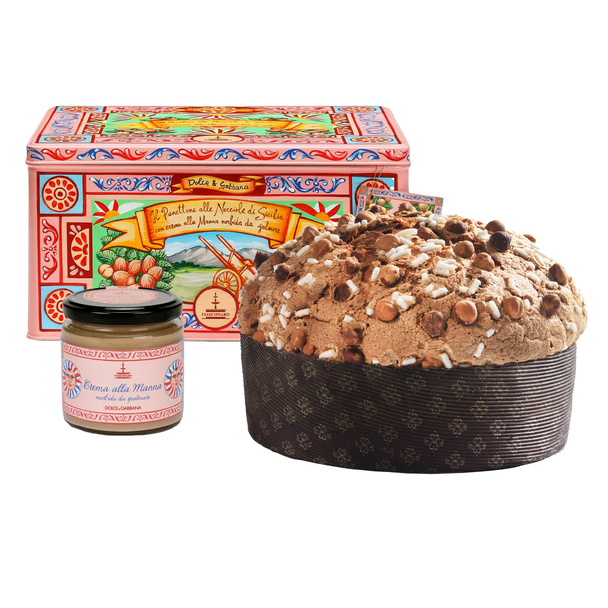 Panettone Dolce & Gabbana Sicilian Hazelnuts 800g with Manna Spread 200g image 1