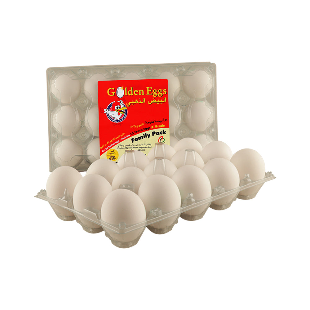 Golden Eggs - Fresh White Eggs Family Pack 15pcs image 2