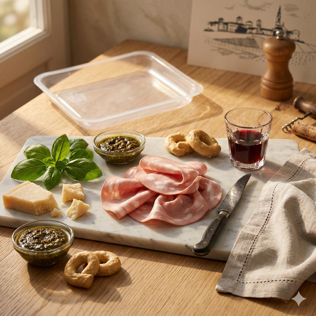 Mortadella with Pistachio PGI Sliced - Pork image 2
