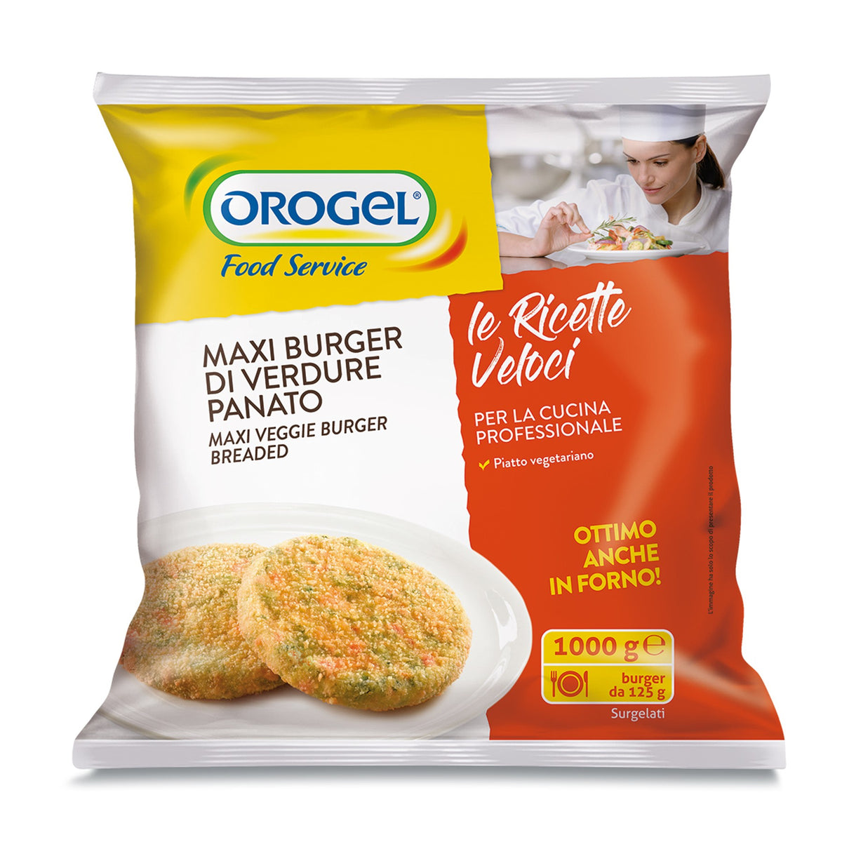 Maxi Breaded Vegetables & Scamorza Burger Frozen image 1