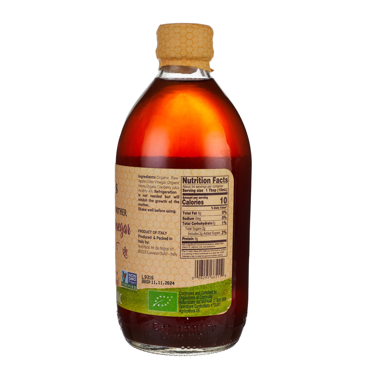 Organic Apple Cider Vinegar Honey & Cranberry image 2