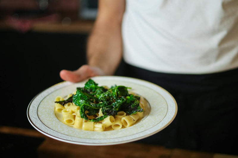 Canneroni with Kale & Lemon