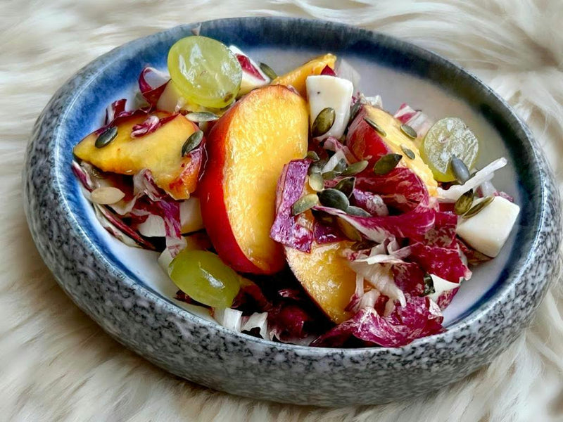 Italian Peach, Radicchio & Truffle Pecorino Summer Salad