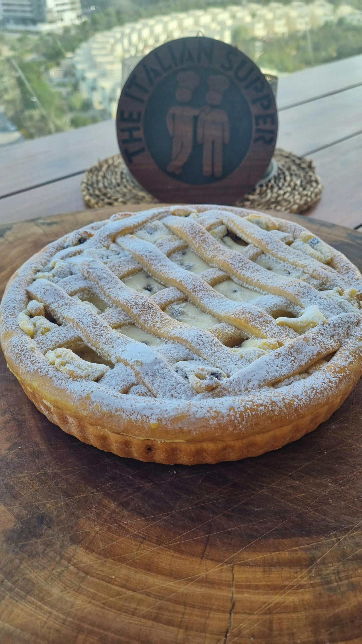 Italian Tart - Ricotta, Mascarpone Cheese & Chocolate Drops Crostata