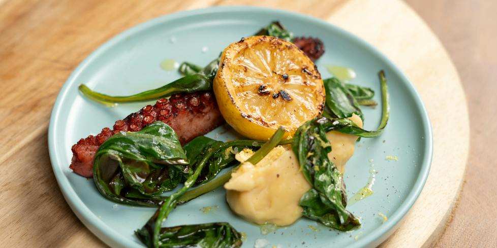 Octopus and Chickpea Puree