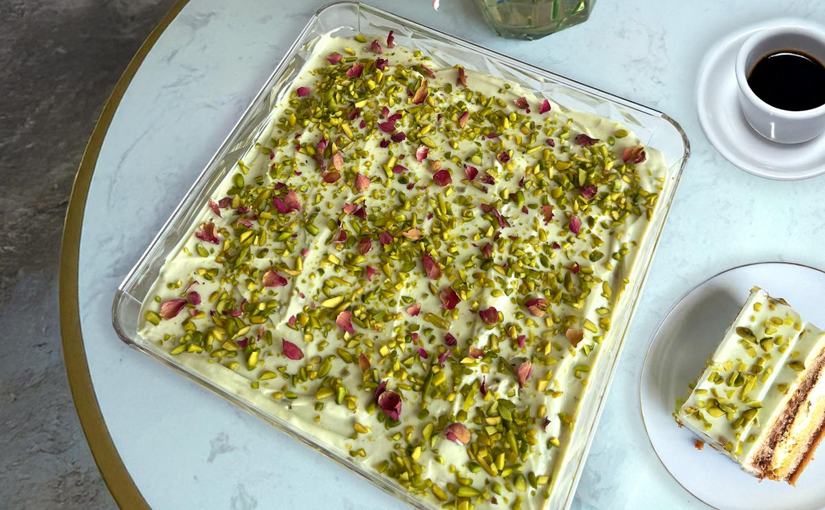 Pistachio & Roses Tiramisu