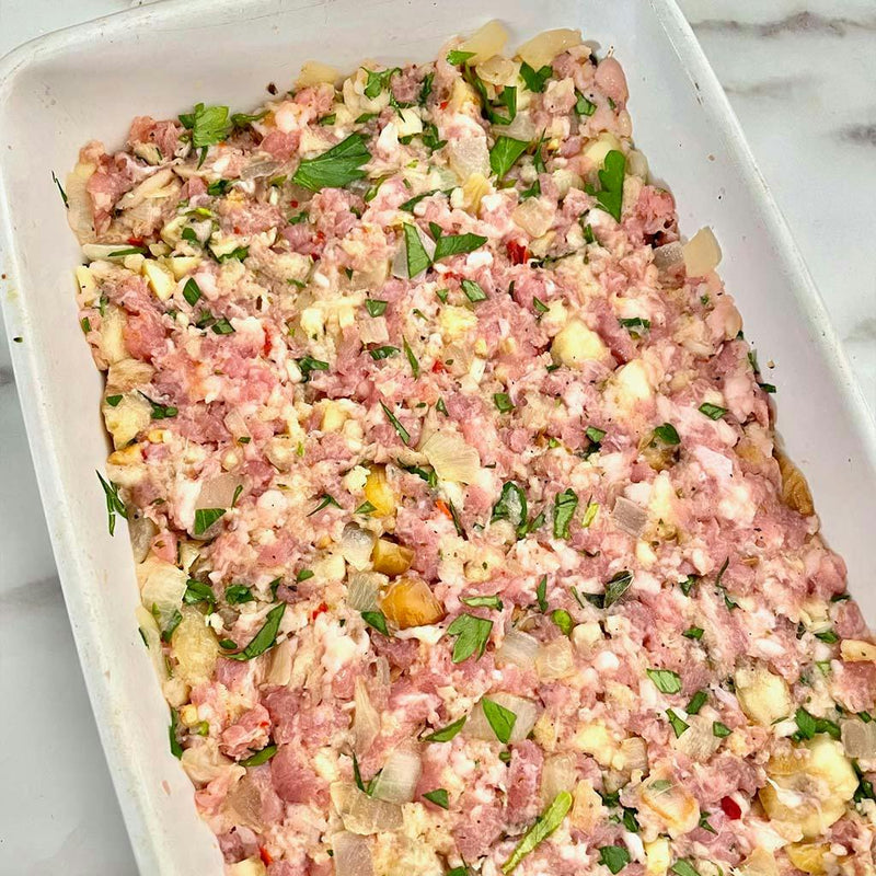 Porcini Stuffing with Spicy Italian Sausage