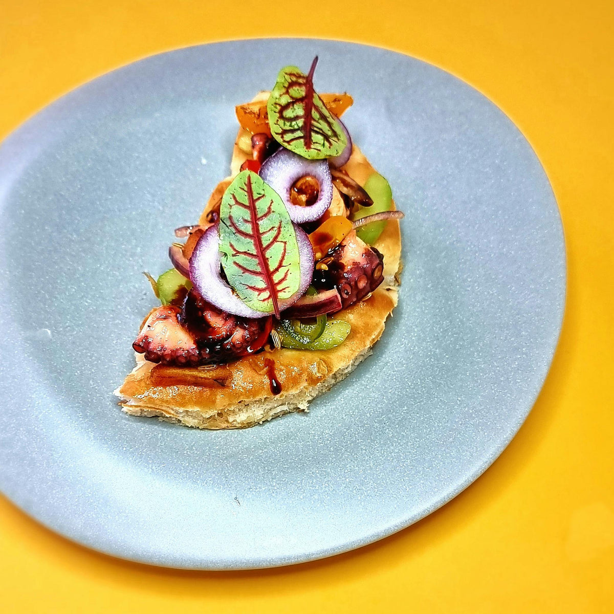 Spanish Octopus Bruschetta with Bottarga